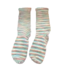 A pair of socks that are all different colors.