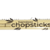 A pair of bamboo chopsticks in a plastic sleeve.